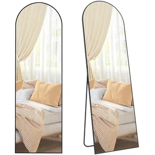 Songmics Ganzkörperspiegel, 160 x 50 cm, gewölbt tintenschwarz