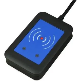 Elatec RFID Reader TWN4 Multi 125kHz inkl. Snap-in Holder und Klebepads, schwarz (USB), Speicherkartenlesegerät, Schwarz