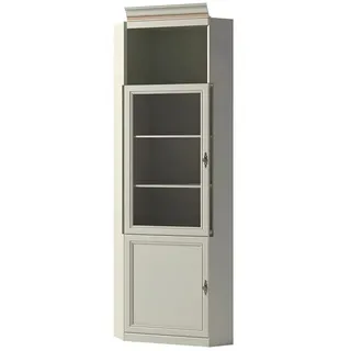 Xlmoebel Eckvitrine Eckregal und Eckschrank aus Glas für modernes Wohnzimmer (1-St., Eckvitrine) Hergestellt in Europa grau