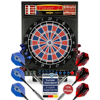 Dartona Dartautomat Elektronische Dartscheibe Dartona JX-2000 Turnier Pro blau|rot