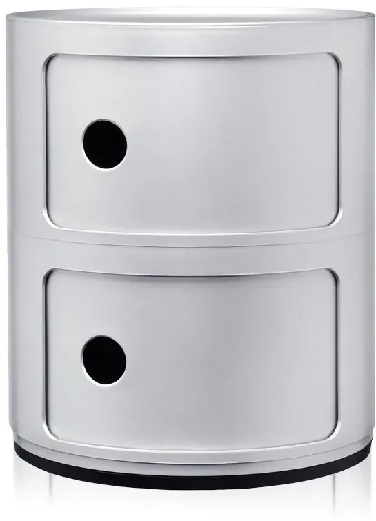 Componibili Recycled Container mit zwei Elementen silber