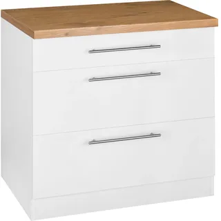 WIHO KÜCHEN Unterschrank »Unna«, 90 cm breit, mit 2 großen Auszügen weiß