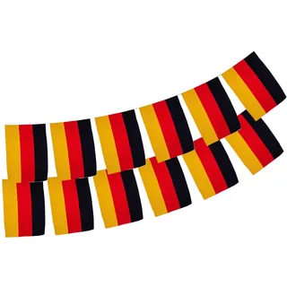 GUSTO Wetterfeste Fahnen und Fahnen mit Messingösen in verschiedenen Größen 40 Nationalflaggen Deutschland 2 Deutsche Girlanden Dekorationen (21 x14 cm - Deutschland)
