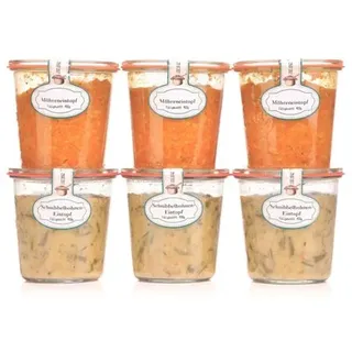 ALTE HEIMATKÜCHE Schnibbelbohnen- und/ oder Möhreneintopf mit Speckwürfeln Inhalt 6x 450g