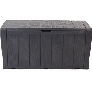 Ondis24 Kissenbox Sitztruhe Auflagenbox Keter Sherwood Holz Optik