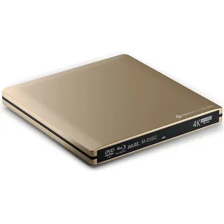 techPulse120 Externes ULTRAHD UHD 4k 3D M-DISC BDXL 100 GB USB 3.0 USB-C Laufwerk Blu-ray-Brenner