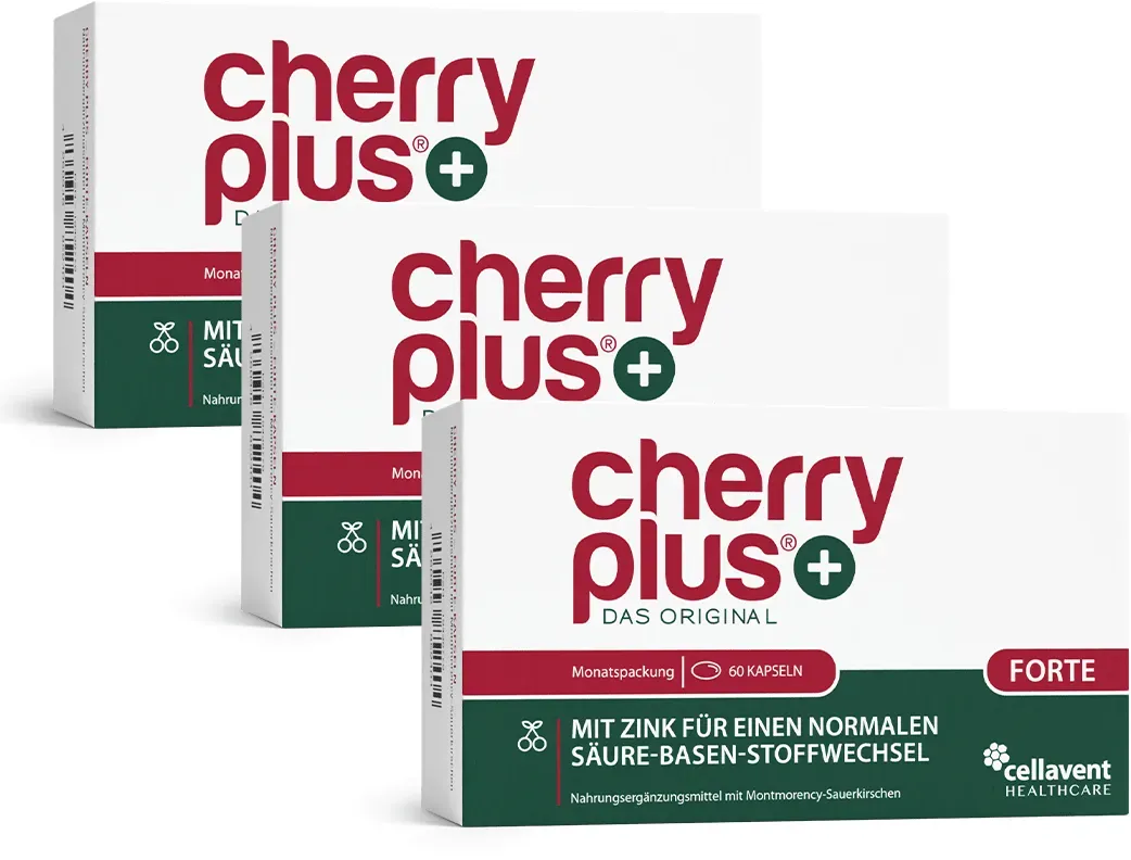75:1 Montmorency-Sauerkirschextrakt & Zink Kapseln - Cherry PLUS Forte 3 Monate