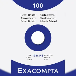Exacompta Karteikarten A6 blanko Weiß 100 St.