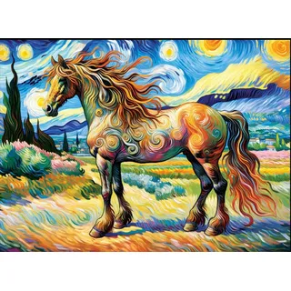 Wooden City Puzzle Holzpuzzle Modern Horse 150 Teile Geschenkidee, 150 Puzzleteile