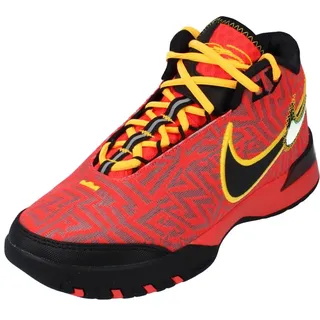 Lebron NXXT Gen AMPD Basketballschuhe (FJ1566-101, helles Orewood Brown/Washed Teal/Metallic Gold), Bright Crimson Laser Orange 600, 43 EU - 43 EU