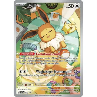 AMIGO Sammelkarte Pokemon Eevee Promo SVP-173 Prismatische Entwicklungen Deutsche Karte