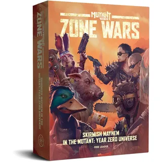 Free League Free League: Mutant Year Zero: Zone Wars - Core Set - Boxed Miniatures Wargame, Tabletop Skirmish Mayhem, Everything Needs: RPG Book, Mat, Dice & More