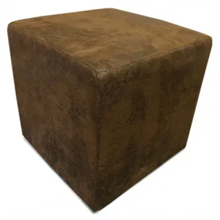 Küchen-Preisbombe Kubus I Sitzwürfel Hocker Kunstleder Sitzhocker 45x45x45 cm Wildlederoptik braun