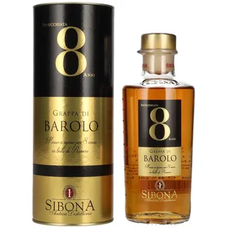 Sibona 8 Anni Invecchiata Grappa di BAROLO 44% Vol. 0,5l in Geschenkbox