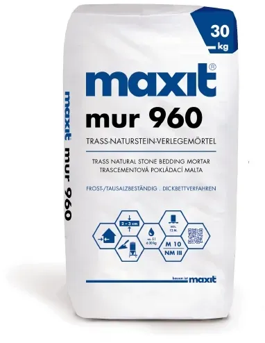 Maxit MUR 960 Trassnatursteinverlegemörtel 30 kg/Sack   (42 Sack/Pal)