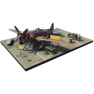 CARSON MiniArt Kit 48018 THUNDERBOLT P-47D BUBBLETOP WITH BASE | ACCESSORIES. BIG SET