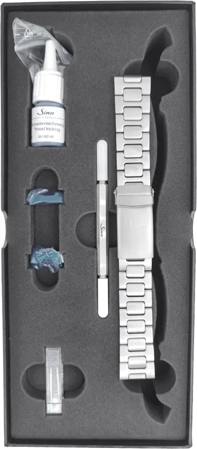 Sinn Edelstahl perlgestrahlt Edelstahlarmband für 104/105 20mm BM1040102S - silber