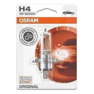 Osram ORIGINAL H4 Halogen-Scheinwerferlampe, 64193-01B, 12V PKW, Einzelblister (1 Stück)