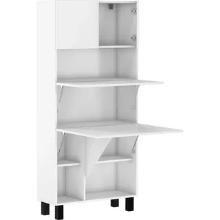 BIM Furniture - homi ausziehbarer schreibtisch weiß matt)