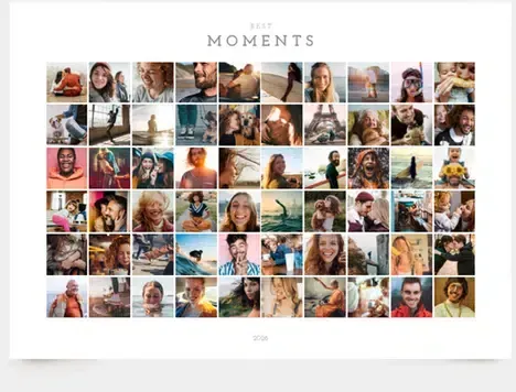 Fotocollage "Best Moments" auf Poster