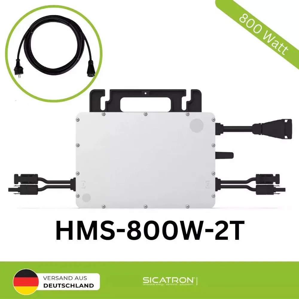 Hoymiles HMS-800W-2T Mikrowechselrichter 800W WLAN WIFI Balkonkraftwerk - mit 5 Meter BC05 Kabel