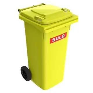 Sulo Müllgroßbehälter 120l HDPE gelb fahrbar,n.EN 840