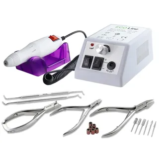 Fußpflegegerät Fräser Set mit Nagelzangen Set Fußpflege Set