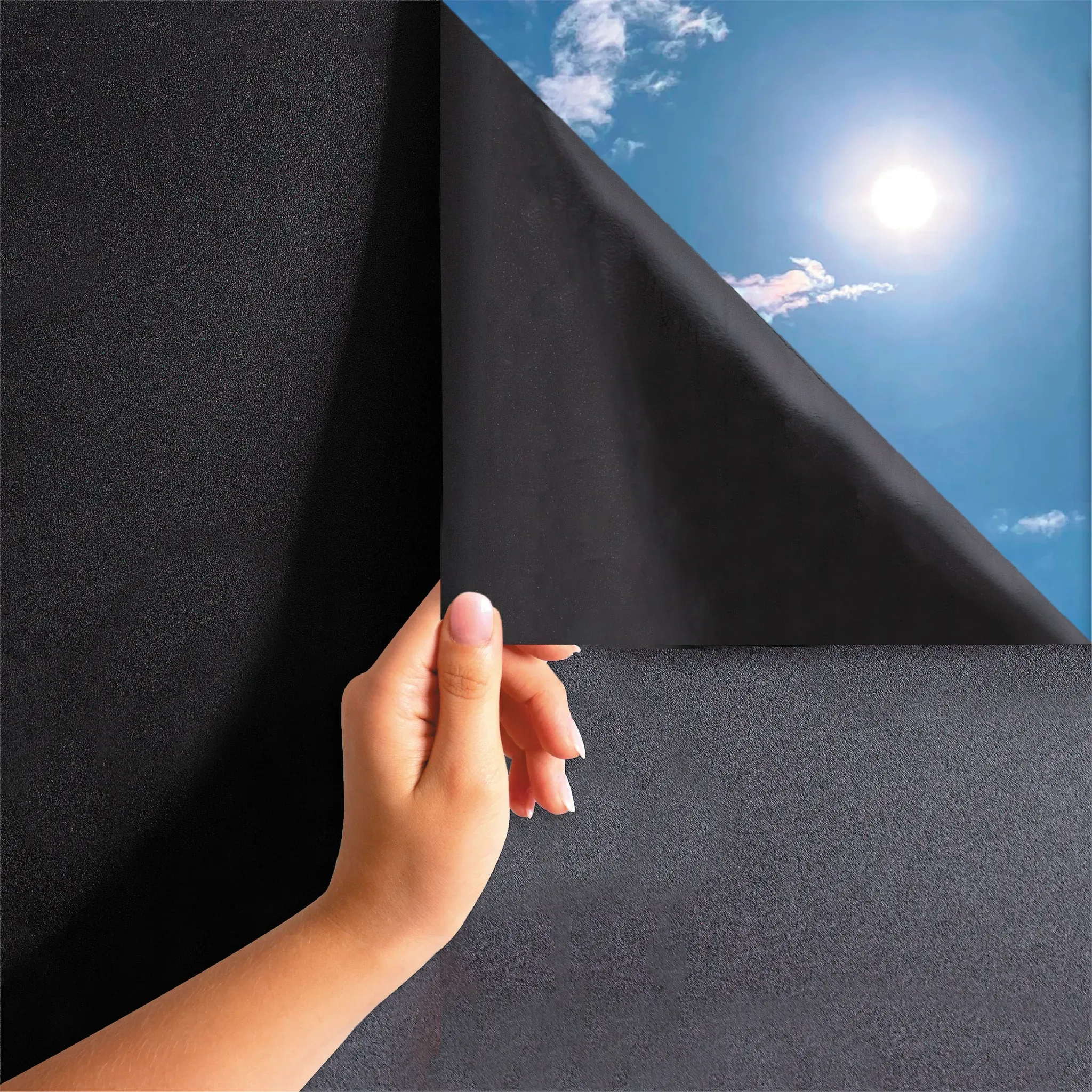 Blackoutfolie - 0.75 m / 2 m / Selbstklebend