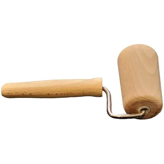 Wooden World - Diagonal Nudelholz für Kekse Tarte kleiner Holzroller mit einem Griff 7.5 cm