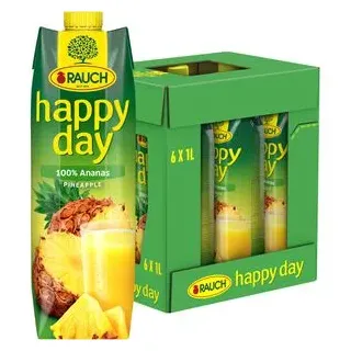 Happy Day 6er-Pack Fruchtsaft »100% Ananas« 1 Liter,