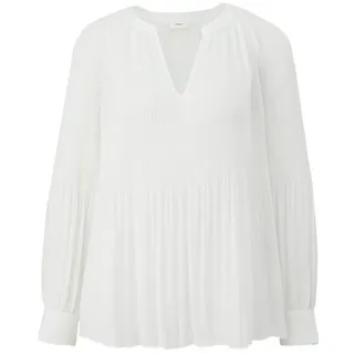 S.Oliver Bluse mit Plissée-Struktur Damen 2102619 0200 creme, 46