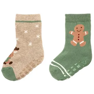 Sterntaler ABS Socken 2er-Pack Weihnachten in beige | Gr.: 24