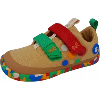 Affenzahn Barfußschuh Baumwolle Lucky 10 Jahre - Barfußschuhe für Kinder, Beige 23