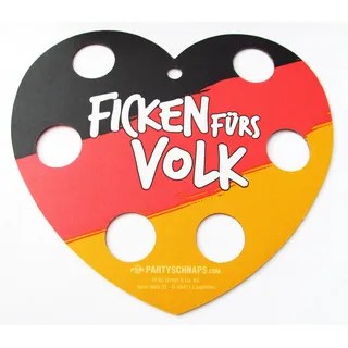 unbekannt Ficken Likör - Ficken fürs Volk - Tablett für 6 Shoter aus Pappe 25 x 22 cm