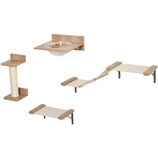 PawHut Kletterwand 4tlg. 100 x 25,5 x 17,5 cm beige