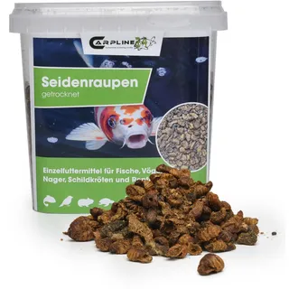 Carpline24 Getrocknete Seidenraupen 250g - Proteinreiche Insekten als Futter für Vögel, Koi, Reptilien, Igel & Nager, Vogelfutter, Fischfutter