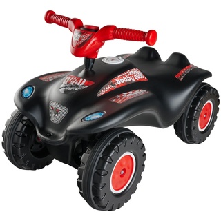 BIG Bobby Car Quad Racing (schwarz-rot) - Kinder-Rutschauto ab 3 Jahre mit Lenker, Hupe und Offroad-Reifen, Auto für Mädchen und Jungen von 3-7 Jahre (max. 50 kg)