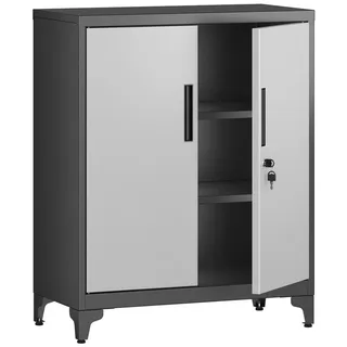 Songmics Büroschrank mit 2 Türen aus Stahl