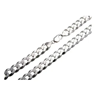Silberkettenstore Silberkette Panzerkette 12mm - 925 Silber, Länge wählbar 40-100cm silberfarben 65cm