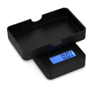 Weedness Feinwaage Waage Milligramm 0,01g/100g Schwarz -Taschenwaage Digitalwaage Briefwaage Tischwaage Goldwaage