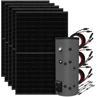 fothermo 2,25 kWp Full Black Solaranlage 2250 W inkl. 200L Fothermo Boiler