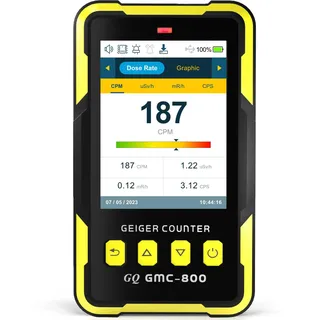 Nuklearstrahlungsdetektor GQ GMC-800 Geigerzähler USA Designprodukt US-Nationalstandard Dosimeter Datenspeicherung & globaler Austausch Beta Gamma Röntgenstrahlung Tragbares Multifunktionsgerät