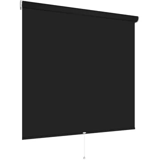 Springrollo Mittelzugrollo Schnapprollo Tür Fenster Rollo Vorhang Breite 60 bis 200 cm Höhe 180 cm Stoff blickdicht lichtdurchlässig Sonnenschutz Sichtschutz (Größe 80 x 180 cm, Farbe Schwarz)