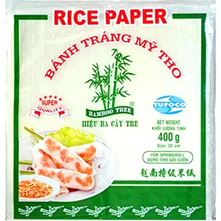 banh ztang BAMBOO TREE Reispapier rund 22cm für Frühlingsrollen Bahn Trang My Tho