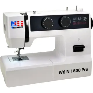 W6 Nähmaschine N 1800 Pro mit 25 Programmen | Freiarm | automatischer Einfädler | CB-Greifer | Knopflochautomatik | Jeans nähen | 100 Watt Servo Motor
