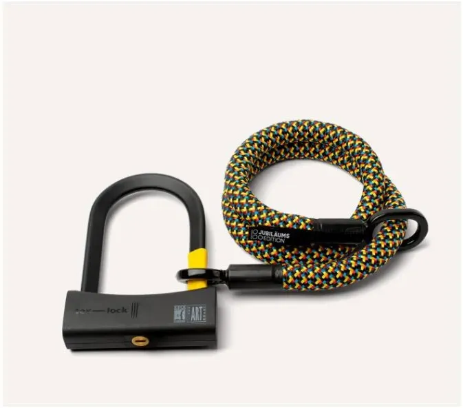 Tex-Lock Bügelschloß mit Textilseil Eyelet 120 D-lock Bauhaus Dessau