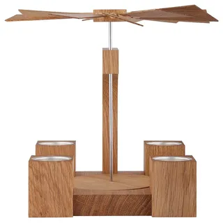 KWO Olbernhau Pyramide Eiche, Natur,19 cm, Mehrfarbig, hoch