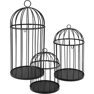 Metall Deko Vogelkäfige im 3er Set – Deko Käfig Schwarz für Events Tischdeko & saisonale Arrangements