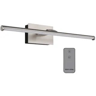 GLOBO LIGHTING LED Bilderleuchte, USB aufladbar, LED fest integriert, Warmweiß, Wandleuchte Silber kabellos ohne Strom, Akkulampe Bildbeleuchtung 40cm silberfarben