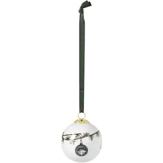Kähler Kugel Ø6 cm Hammershøi Weihnachten Dekoration in in Handarbeit, Weiss